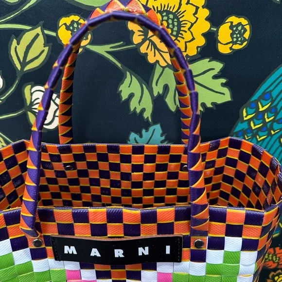 Marni Multicolor Woven Market Tote – Made in Italy - Picture 9 of 12